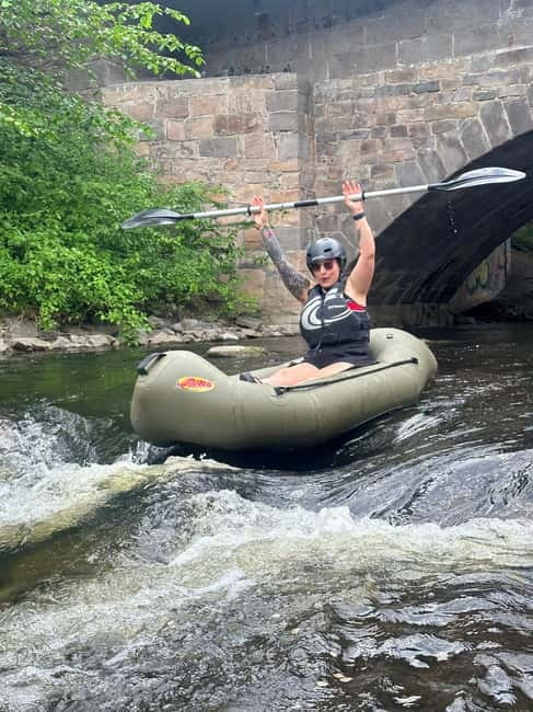 Akerselva River: Urban Paddling Adventure Kayak Tour - Grünerløkka by kayak, with bridges overhead