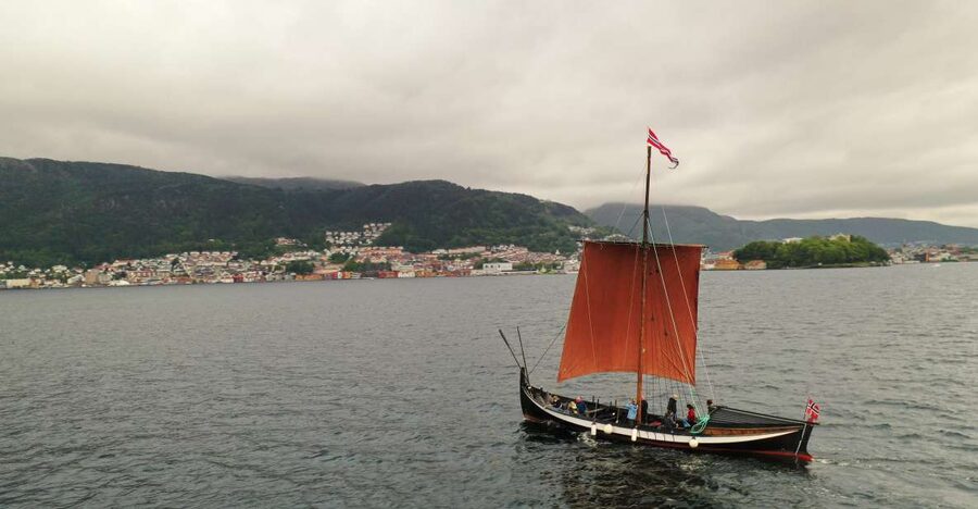 Bergen: Viking Ship Sailing Experience and Sightseeing Trip - Helping raise the sail and steer the boat