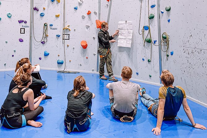 Climbing in Mørkvedhallen Klatresenter - Getting Fitted With Shoes and a Harness
