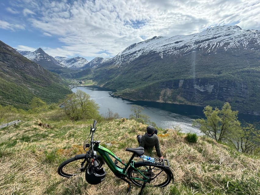 E-bike Tour in Geiranger, Norway - Meeting beside the Joker shop in central Geiranger