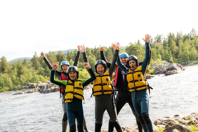 Family-Friendly Whitewater Rafting Experience - level 1 - Getting fitted in wet suits and safety gear