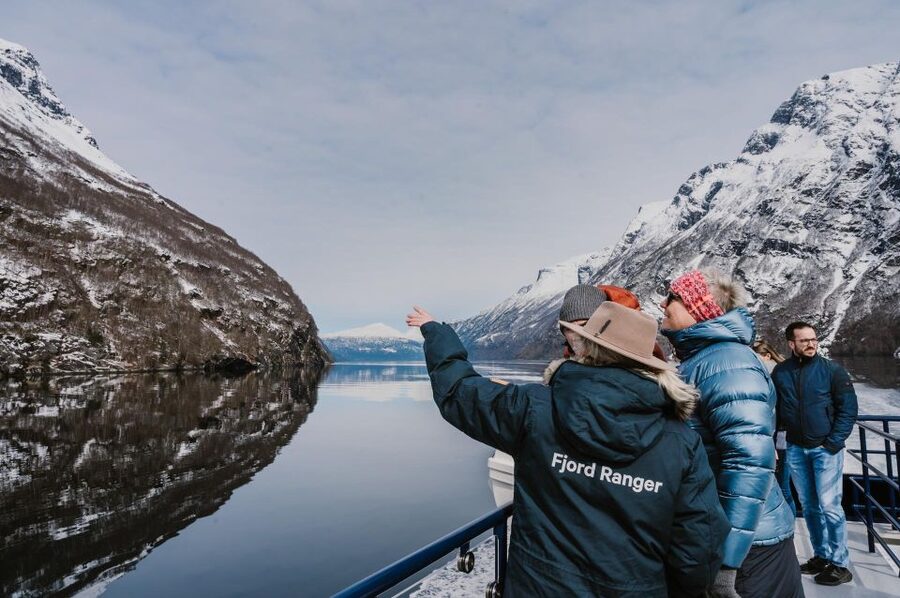 From Ålesund: Winter Fjord Cruise to Geirangerfjord - Flydalsjuvet, the postcard viewpoint above Geiranger