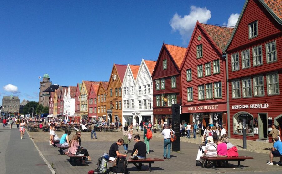 From Bergen: Private Tour to Sognefjord, Gudvangen, & Flåm - Tvindefossen and the Stalheim Hotel terrace