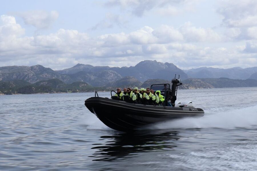 From Stavanger: RIB Tour to Lysefjord - Hengjanefossen and the cold waterfall spray