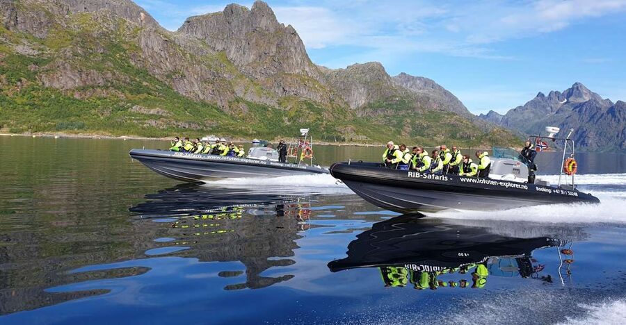 From Svolvaer: Trollfjorden Wildlife RIB Cruise - Leaving Svolvaer for Øyhellsundet