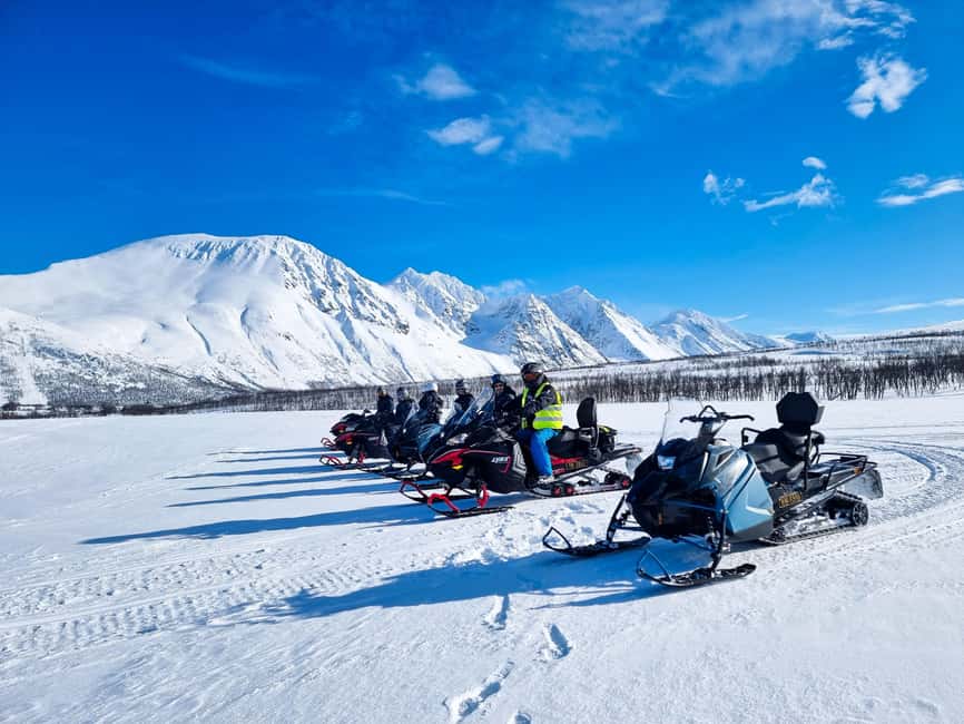 From Tromsø: Lyngen Alps Guided Snowmobile Tour - What the ride feels like at Aurora Wonderland Basecamp