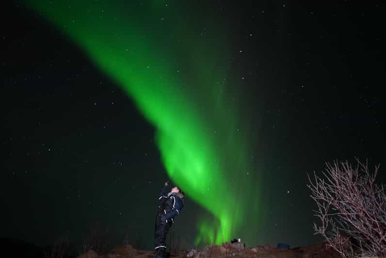 From Tromsø: Northern Lights Tour with Hot Drinks and Photos - The outdoor waiting stop