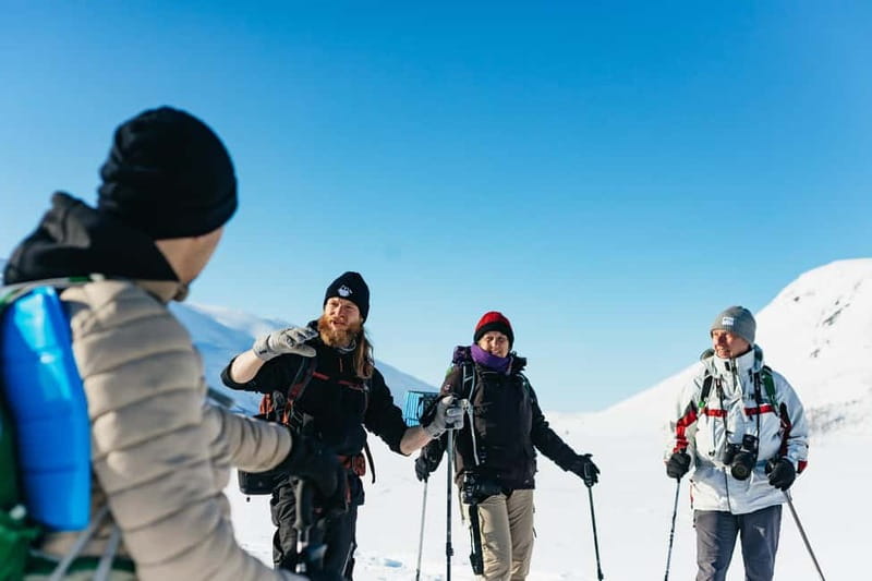 From Tromsø: Snowshoeing Hike with Picnic Lunch and Photos - The uphill walk and changing Arctic weather