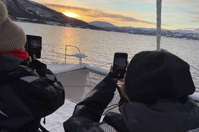 History Fjordcruise Around The Isle Of Tromso - Luxury Catamaran - Leaving Kaigata for Tromsø’s coastal world