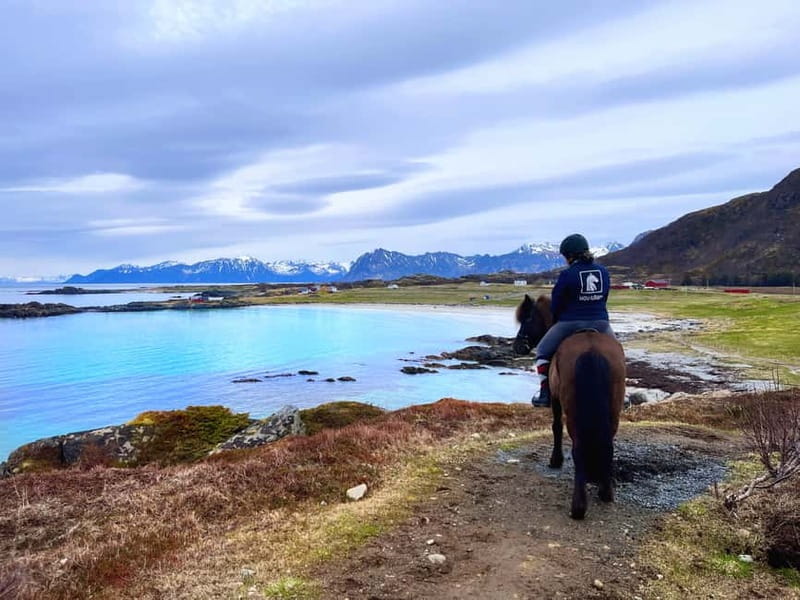 Lofoten: Guided Horse Riding Tour Over Hov and Hovsund - Climbing toward Hovsund and the fish-drying racks
