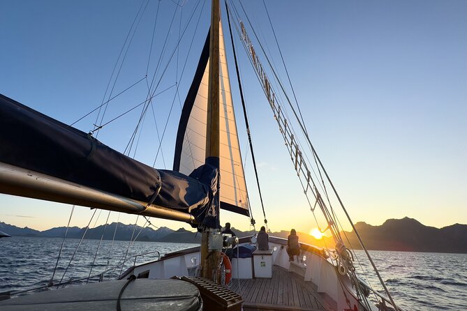 Lofoten Islands Private Midnight Sun Yacht Cruise from Svolvær - Sailing past Skrova