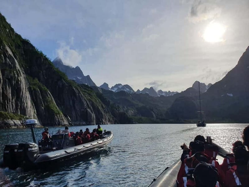 Lofoten: Trollfjord Sea Eagle Safari by RIB Boat - Leaving Svolvær for Raftsundet