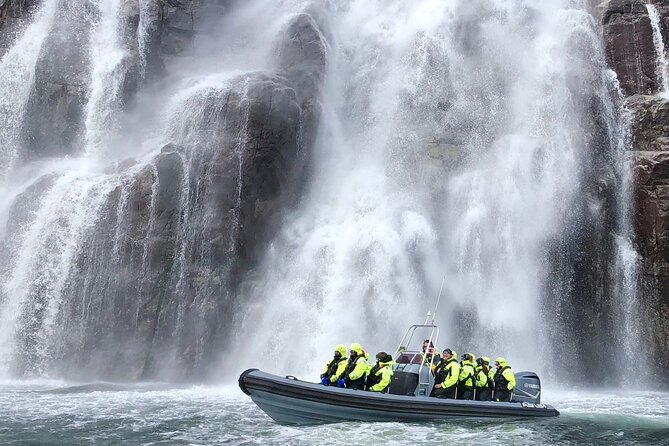 Lysefjord RIB Safari from Stavanger - Hengjanefossen, the Whiskeyfalls shower