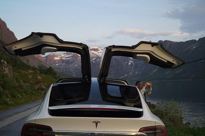Midnightsun- Eco friendly Tesla Model X - Pickup, meeting point, and group size