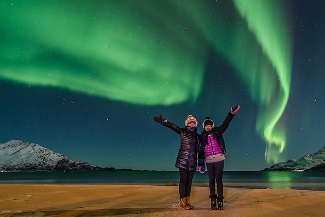 Northern Lights Chase with Photography from Tromsø - Waiting under the aurora at the viewing stop
