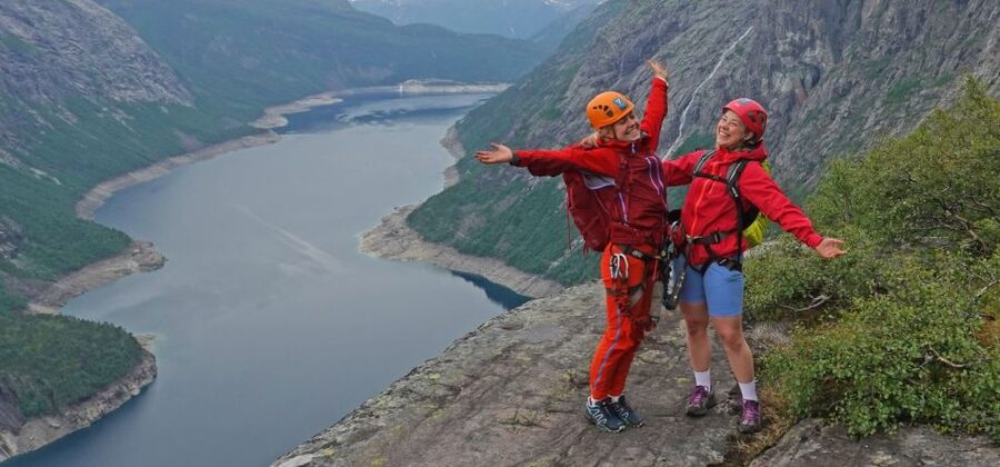 Odda: Full-Day Trolltunga Hiking, and Climbing Tour - The steep approach before the rockface
