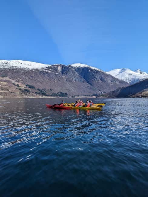 Olden: Guided beginner friendly fjord kayaking.Local company - Guides who make the trip more than a paddle