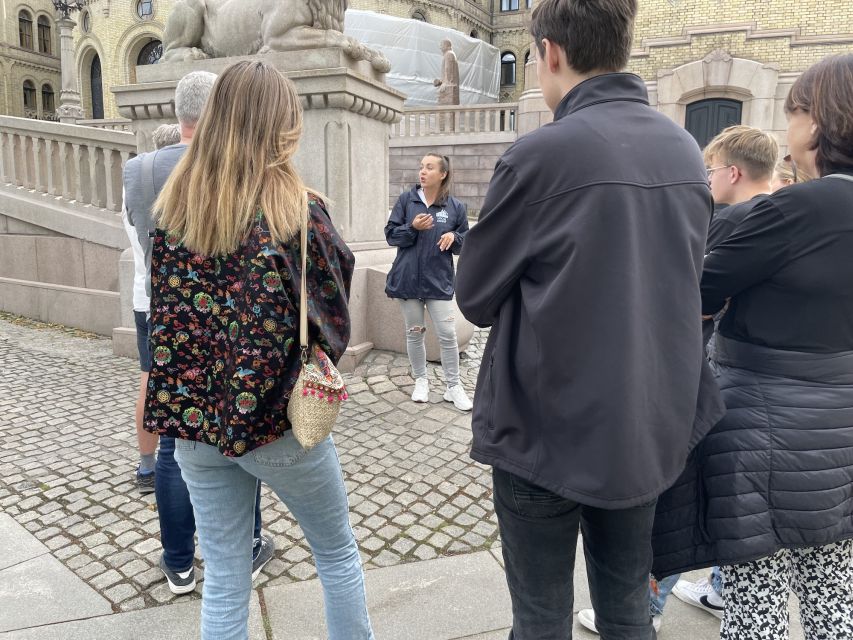 Oslo: Best of Oslo Walking Tour & Fjords Sightseeing Cruise - Parliament, the Grand Hotel, and Oslo’s main avenue