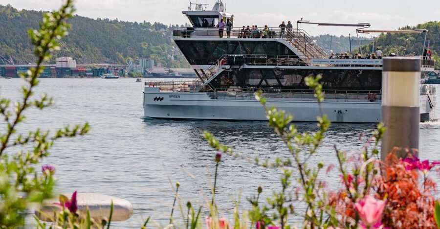 Oslo: Electric Boat Cruise with Brunch - From the terrace, Oslo opens up