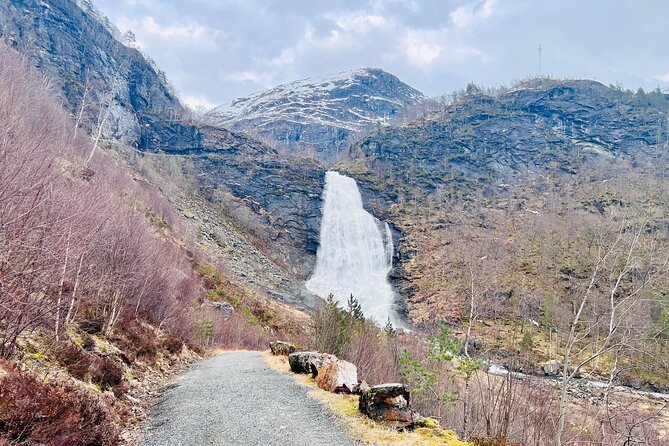 Private Guided Tour of Bergen and the Best of Norwegian Fjords - Apple trees and mountain views at Steinstøberget