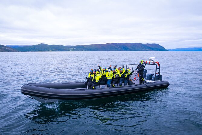 RIB Expedition to Seiland National Park - 3.5h - Leaving Alta across the wide Altafjord