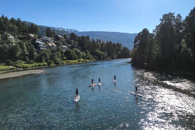 River SUP Voss - Paddling back to the Vossevangen base
