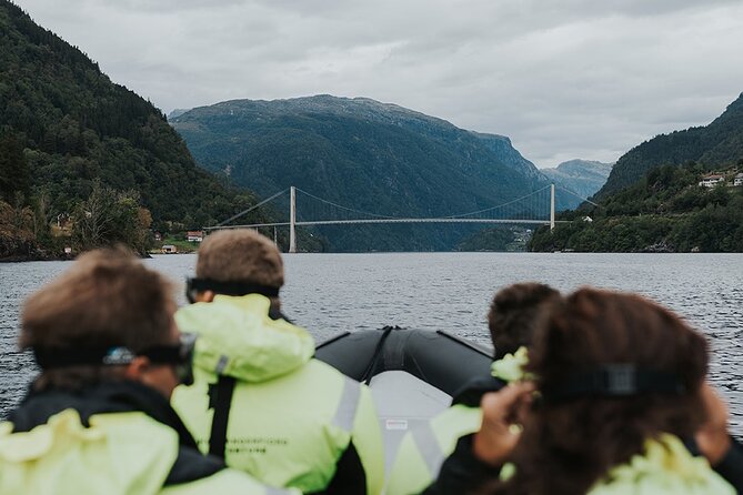 Scenic Hardangerfjord & Fyksesund RIB adventure from Norheimsund - Kvamsøy brings weather and early history