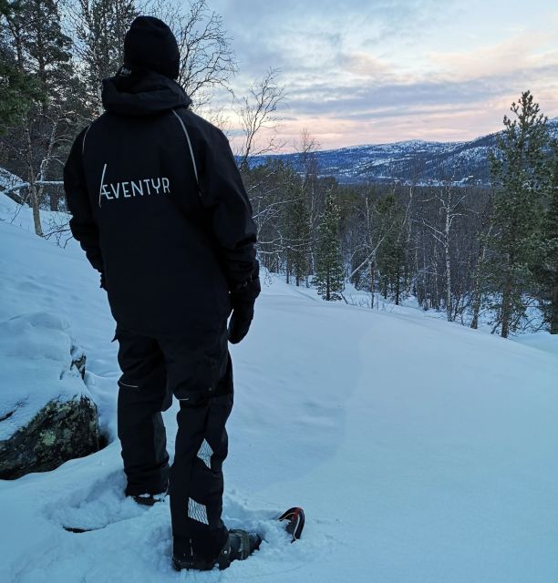 Snowshoeing Adventure to the Enchanting Frozen Waterfall - Learning snowshoes on the first part of the trail