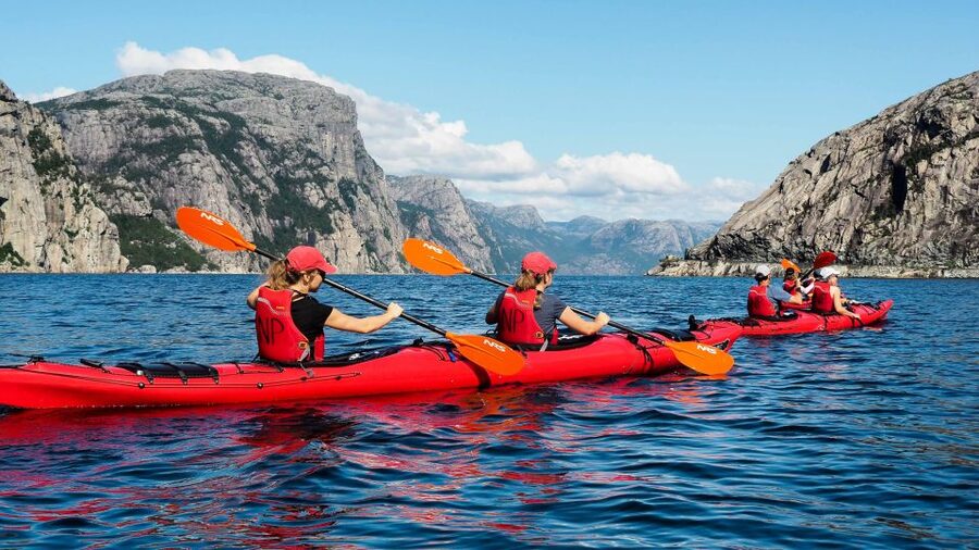 Stavanger: Guided Kayaking in Lysefjord - Walking five minutes to the water