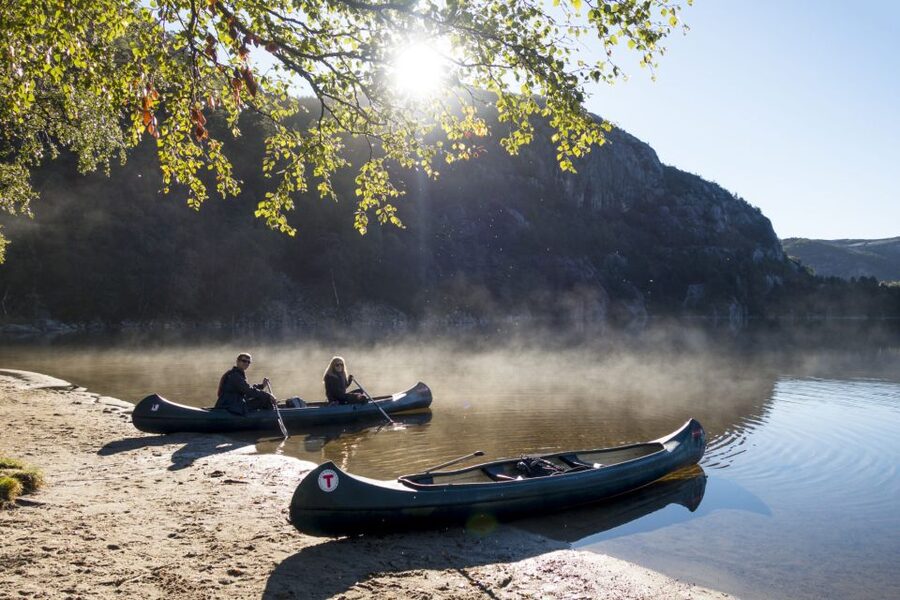 Stavanger: Preikestolen Hidden Trail Hike + Canoe + Lunch - Reaching Preikestolen at 604 meters