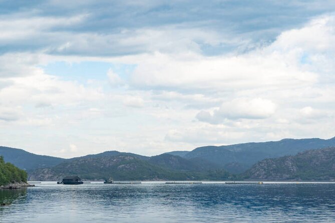 Stavanger: Waterfalls, Caves and Rock Tour By Sea - Pulpit Rock from the fjord