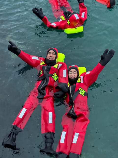 Tromsø: Arctic Fjord Floating in Survival Suit - Meeting the guides in central Tromsø