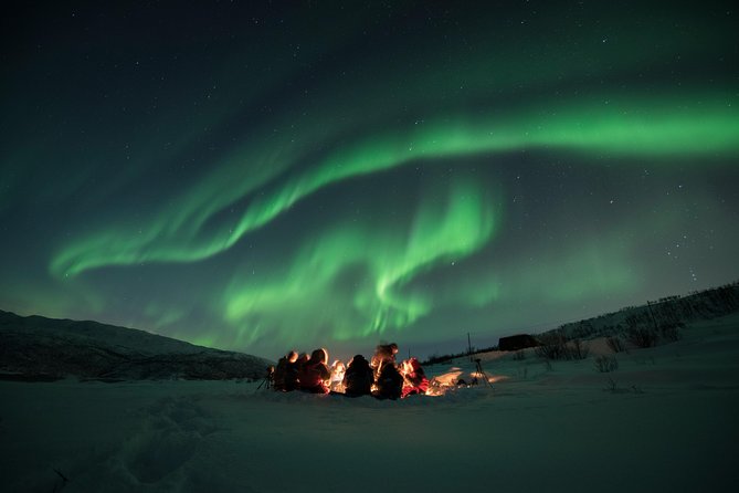 Tromso Aurora Hunt with Bonfire, Soup, Winter Gear & Transfers - Starting in central Tromsø