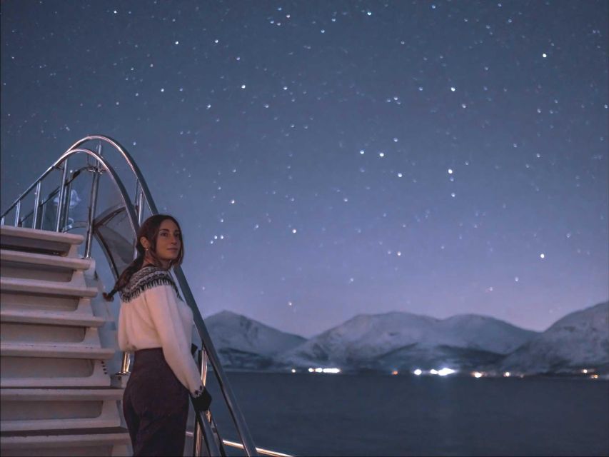 Tromsø: Electric Northern Lights Cruise - The moment Aurora appears