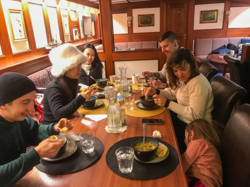 Tromsø: Luxury Polar Fjord Cruise w/ Hot Tub & Polar Plunge - Reindeer Soup, Hot Chocolate, and Simple Arctic Comfort