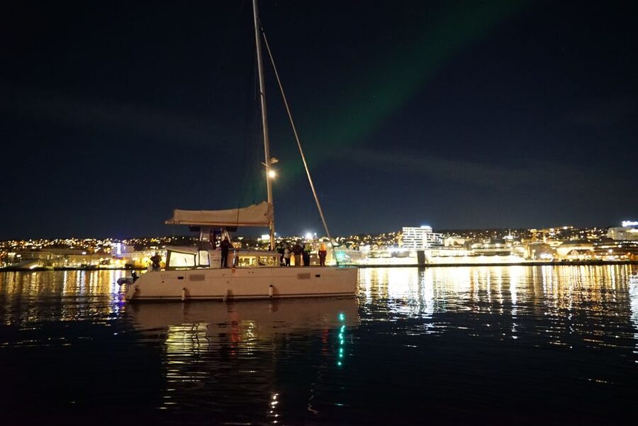 Tromsø: Northern Lights Luxury Catamaran Cruise - Thermal suits make the deck possible