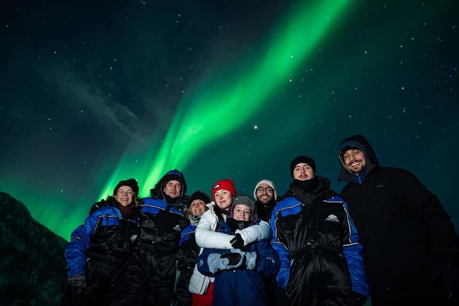 Tromsø: Northern Lights Tour with Guaranteed Sightings - Leaving Tromsø in a small, new bus