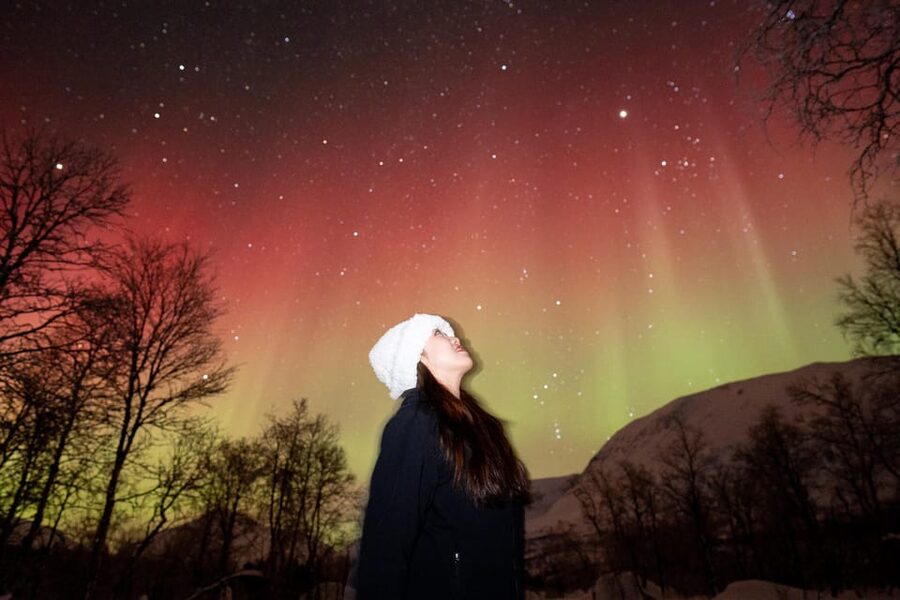 Tromsø: Northern Lights Tour with Local Guide and Photos - Photo time beneath the Northern Lights