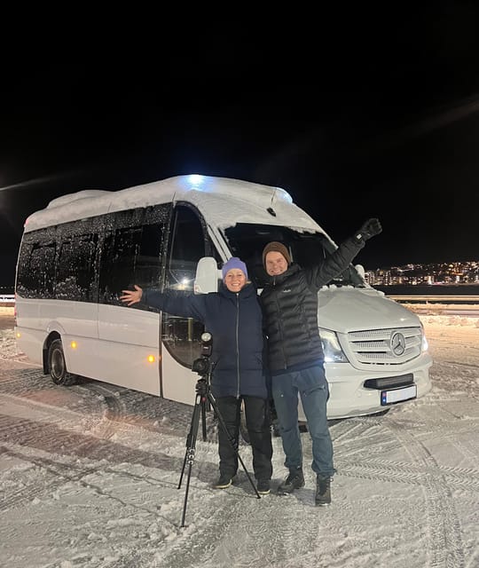 Tromsø: Northern Lights Tour with Local Guide and Photos - A warm Mercedes Sprinter for a very cold chase
