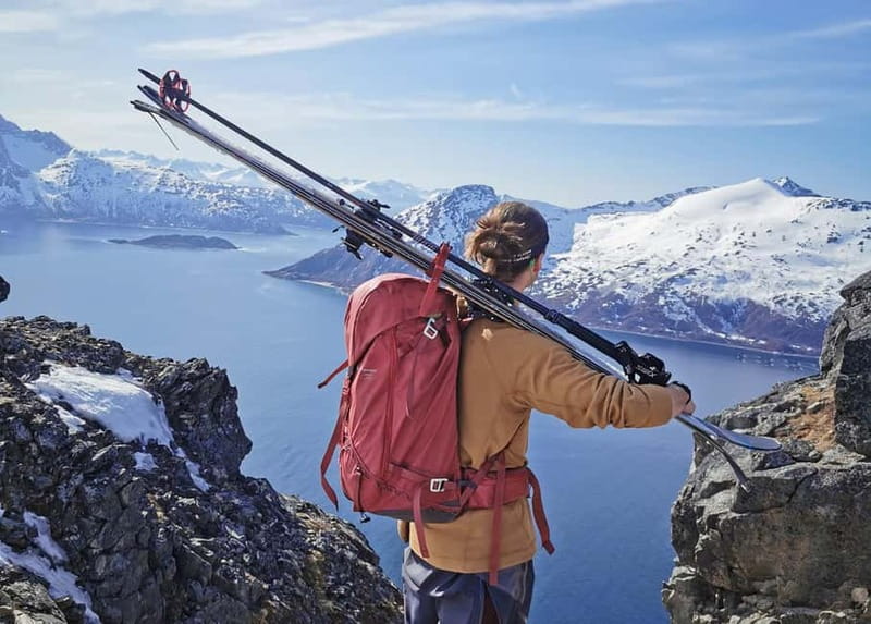 Tromsø: Ski touring (ski de randonnee) - Meeting the guide beside Aurora Fokus cinema