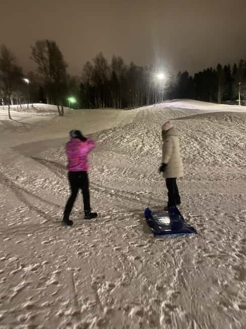 Tromsø: Snow Sledding, Mini Skiing, Lasso and Reindeer Hides - What this Tromsø snow activity is really like
