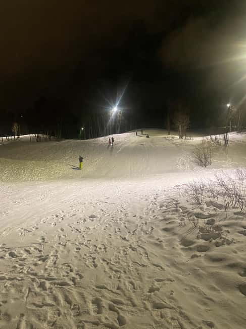 Tromsø: Snow Sledding, Mini Skiing, Lasso and Reindeer Hides - Toboggan runs and the walk back uphill