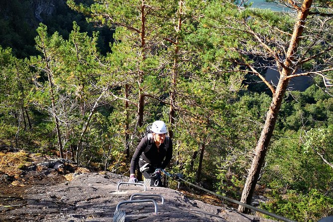 Via Ferrata Åndalsnes Intro Wall - The Views: Troll Wall, Romsdalshorn, and Bispen